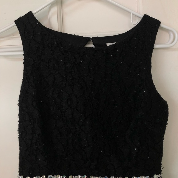 Lacy Black Speechless short dress juniors 3 - Picture 3 of 6